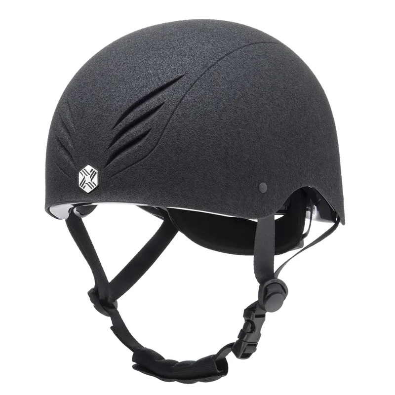 Charles Owen EQx Phoenix Skull Riding Hat - Black/Silver-4