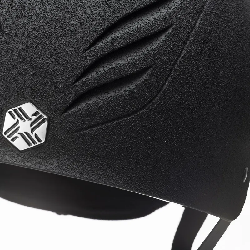 Charles Owen EQx Phoenix Skull Riding Hat - Black/Silver-2