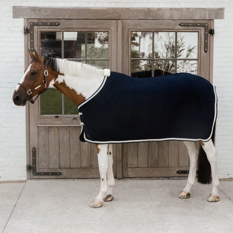 Kentucky Plaited Rope Fleece Rug - Navy