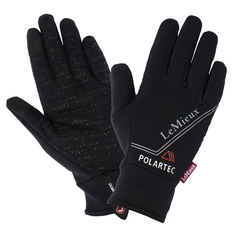 LeMieux Polartec Adults Winter Riding Gloves - Black
