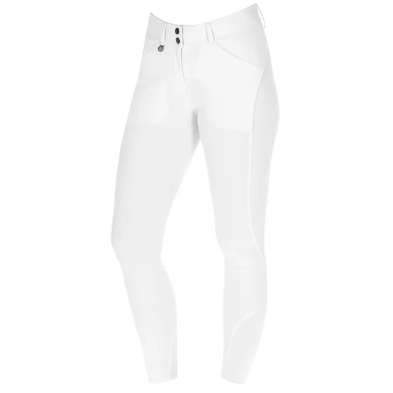 Covalliero Premium Full Grip Ladies Competition Breeches - White-3