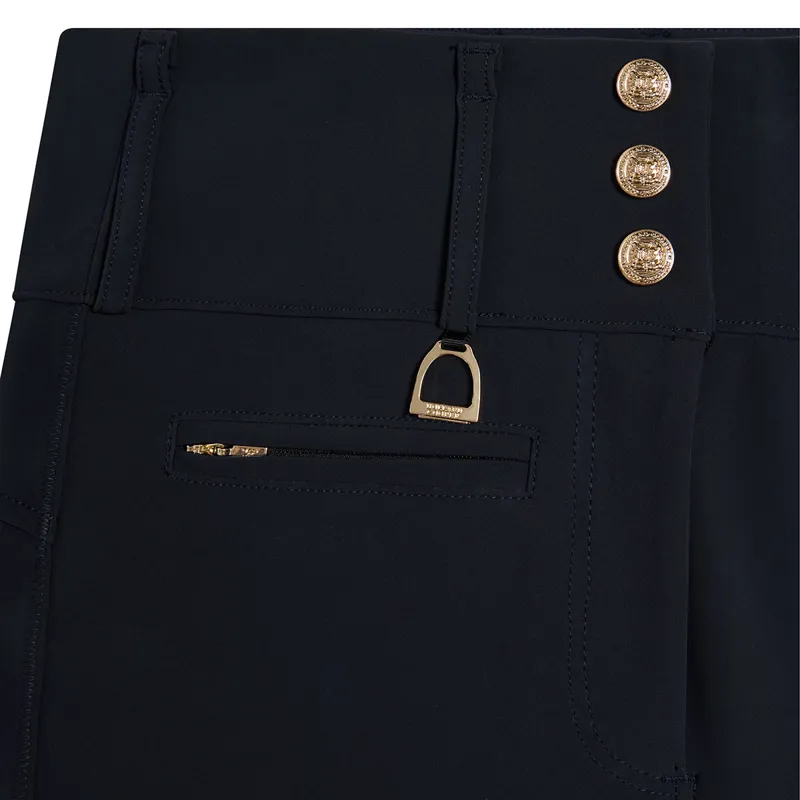 Holland Cooper Premium High Rise Full Grip Womens Breeches - Ink Navy-7