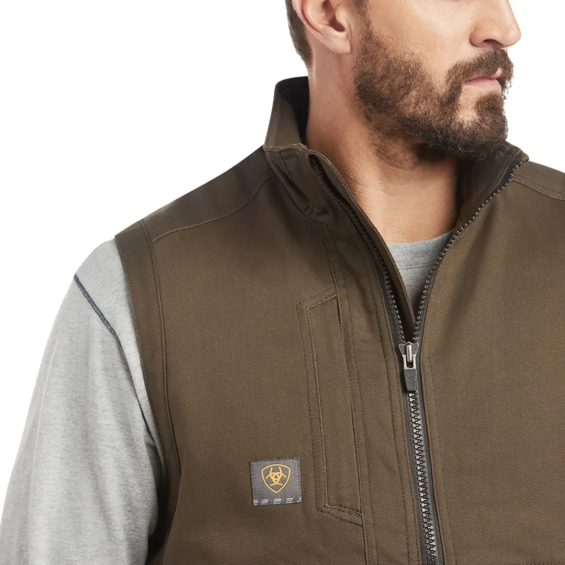 Ariat Rebar DuraCanvas Mens Vest Gilet - Wren-4