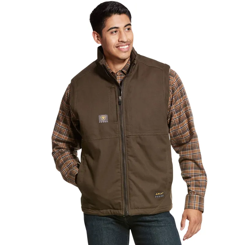 Ariat Rebar DuraCanvas Mens Vest Gilet - Wren