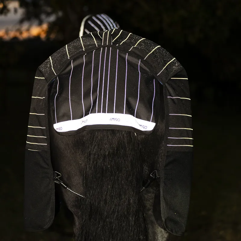 Amigo 1200D FieldSafe Reflectech Plus 50g Turnout Rug - Black-11