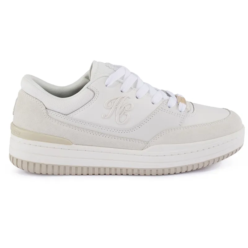 Holland Cooper Retro Runner Ladies Trainers - Off White-1