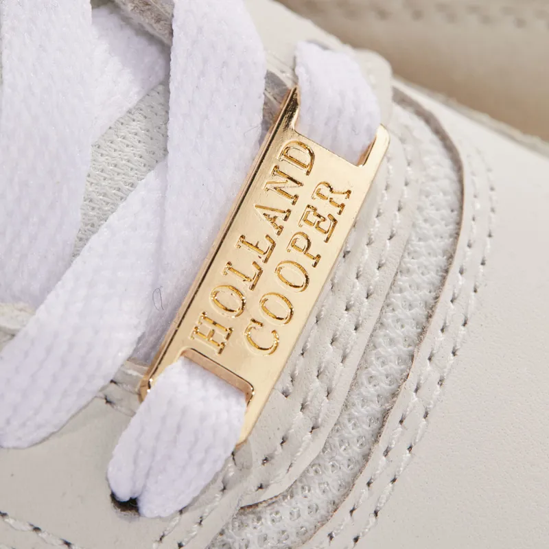 Holland Cooper Retro Runner Ladies Trainers - Off White-4