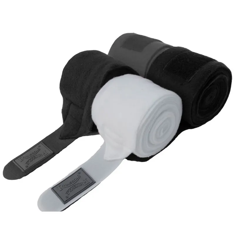 Rhinegold Fleece Stable and Travel Bandages - White
