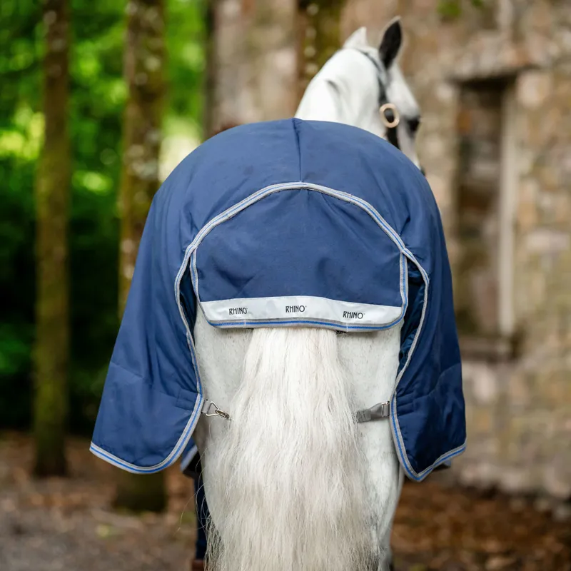 Rhino Pony Plus Vari-Layer 250g Turnout Rug - Navy/Titanium/Blue-7