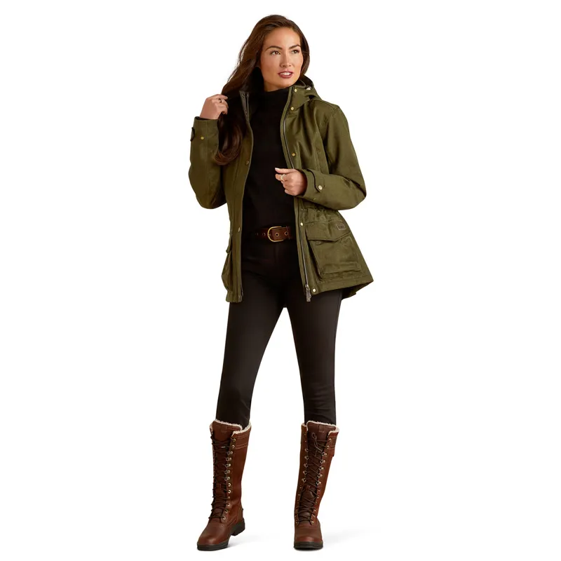 Ariat Rhodium H2O Ladies Insulated Parka Jacket - Rosin-3