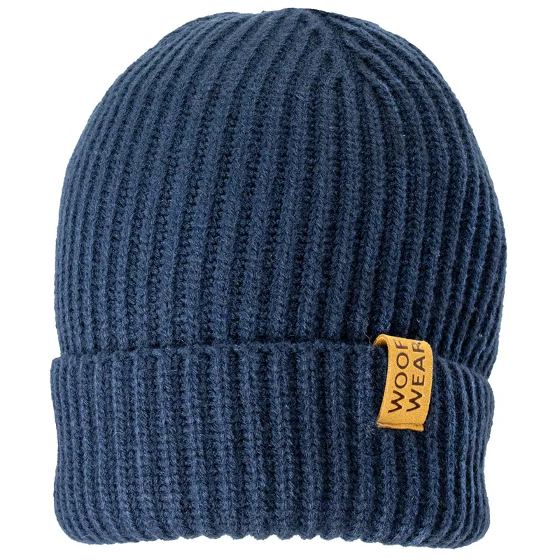Woof Wear Ribbed Beanie - Navy