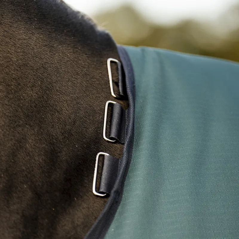 Amigo Ripstop 900D Standard Neck 0g Turnout Rug - Dynasty Green/Navy-5