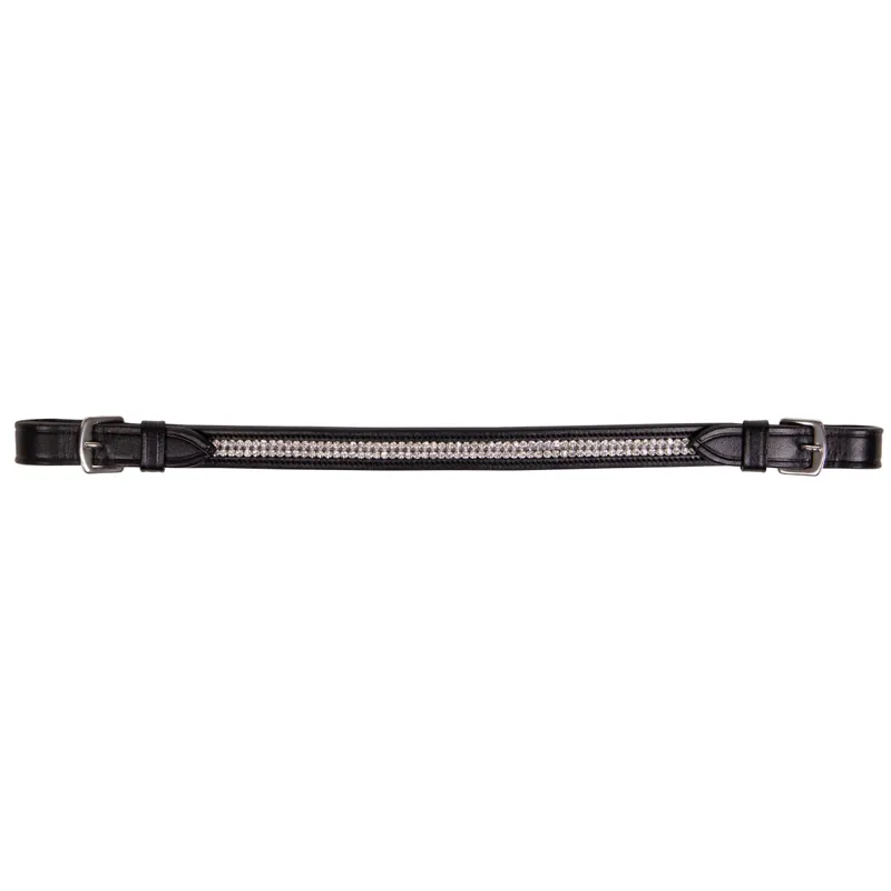 QHP Rhinestone Saddle Handle - Black/Silver