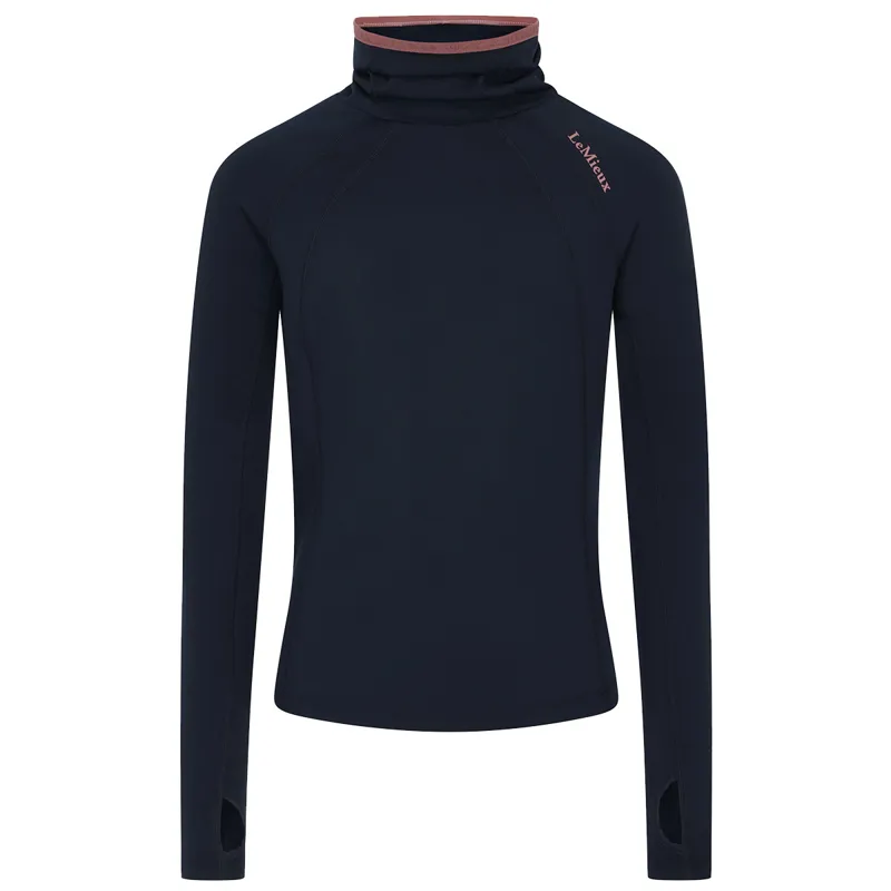 LeMieux Young Rider Savannah Junior Snood Base Layer - Navy-2