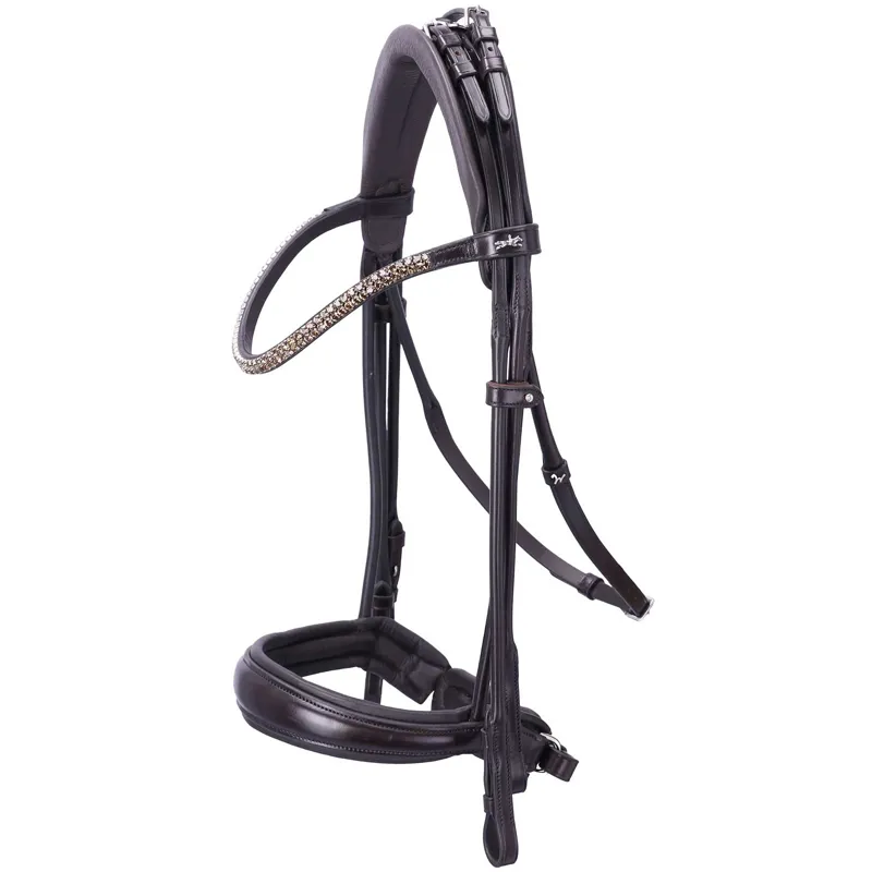 Schockemohle Isabell Werth Bella Rose Double Bridle - Espresso/Silver