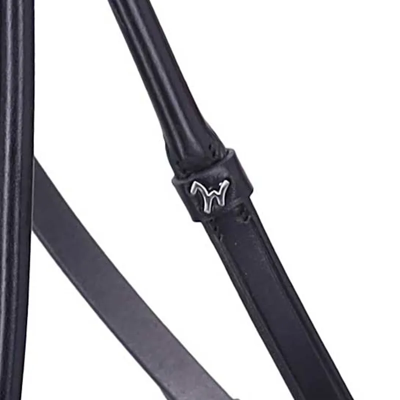 Schockemohle Isabell Werth Satchmo Rolled Flash Bridle - Black/Silver-4