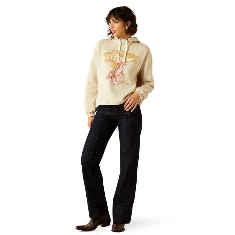 Ariat Sendero Yeehaw Womens Essential Hoodie - Oyster Grey-1