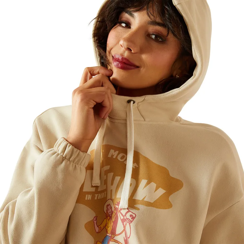 Ariat Sendero Yeehaw Womens Essential Hoodie - Oyster Grey-4