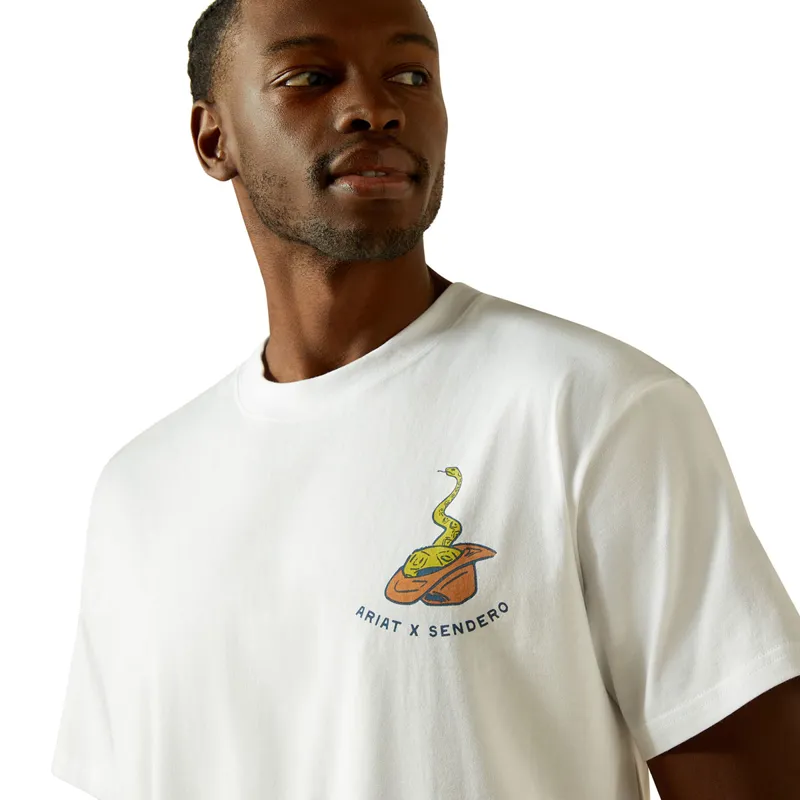 Ariat Sendero Fool Me Once Mens Tee - White-2