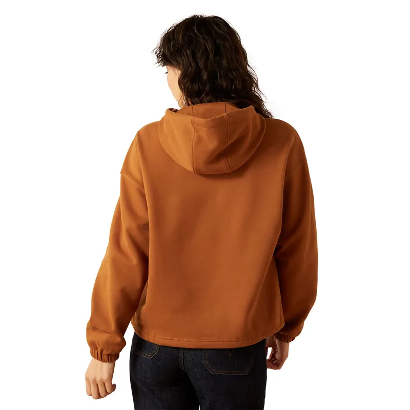 Ariat Sendero Slow Horses Womens Essential Hoodie - Glazed Ginger-1