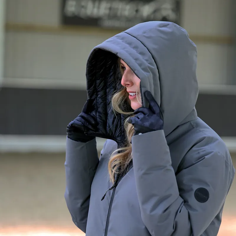 Equetech Shield Reversible Waterproof Ladies Coat - Graphite/Black-4