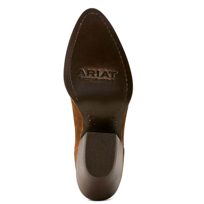 Ariat Shiloh Womens Western Boots - Dark Ginger Suede-2