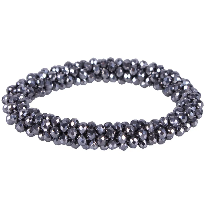 QHP Shine Hair Scrunchie - Silver