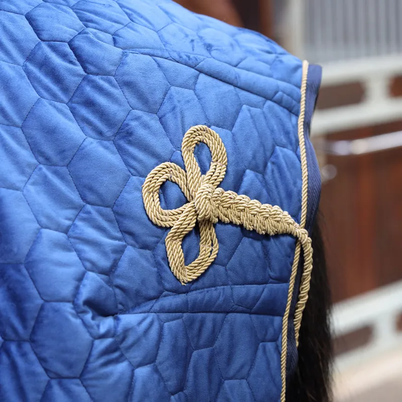 Shires Deluxe Quilted Show Rug - Navy-4
