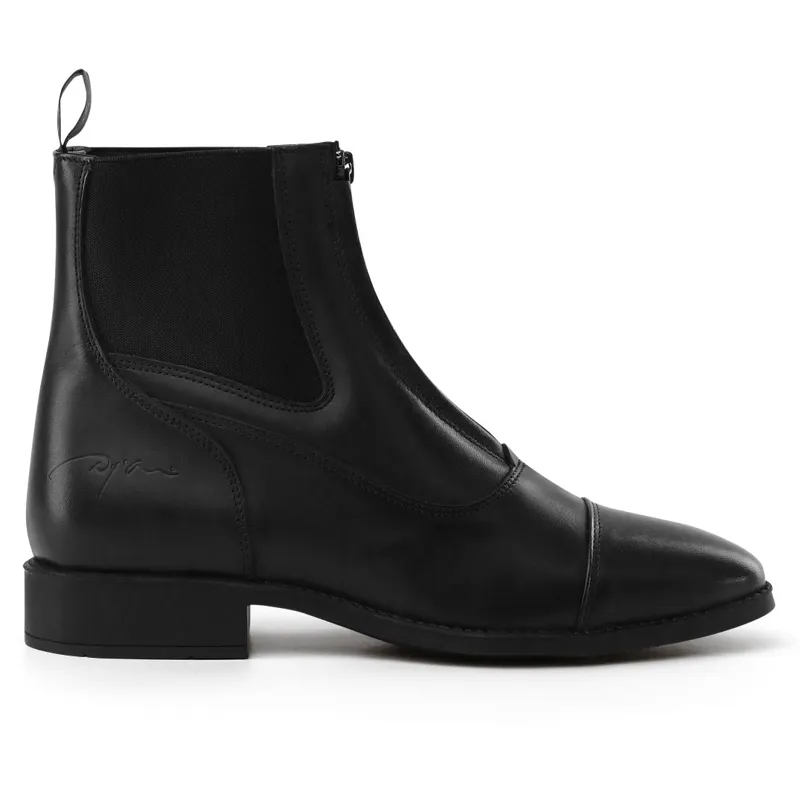 Dy'on Front Zip Short Riding Boots - Black-4