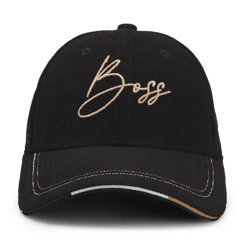 BOSS Equestrian Signed Cord Cap - Black 