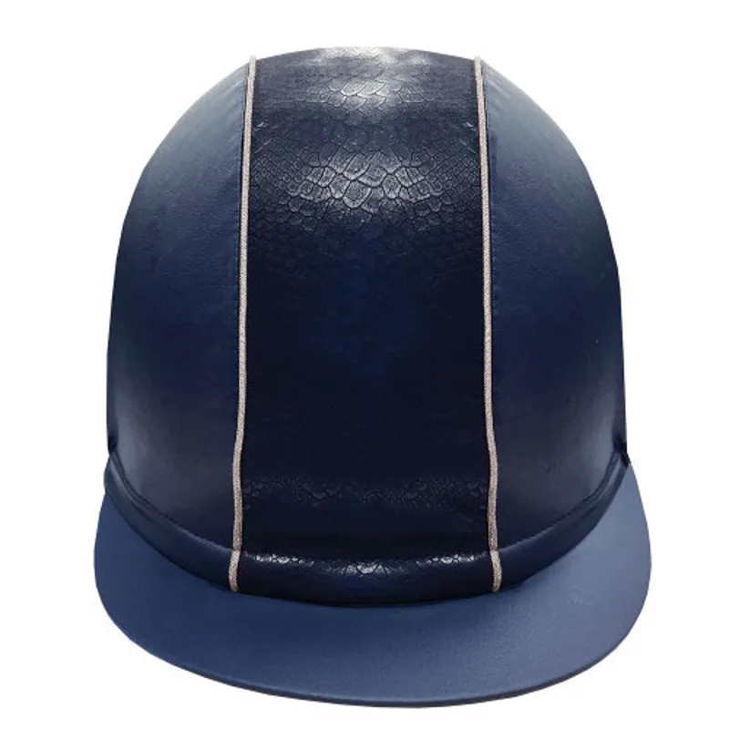 Equetech Snakeskin Competition Hat Silk - Navy/Silver