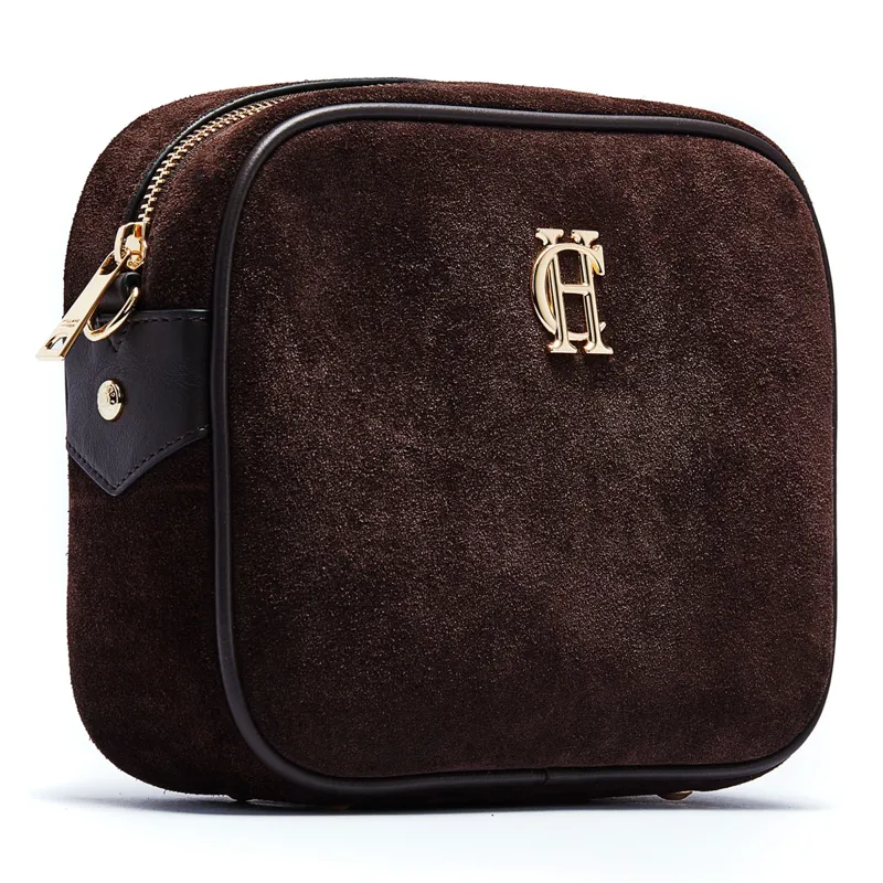Holland Cooper Soho Camera Bag - Chocolate Suede-7