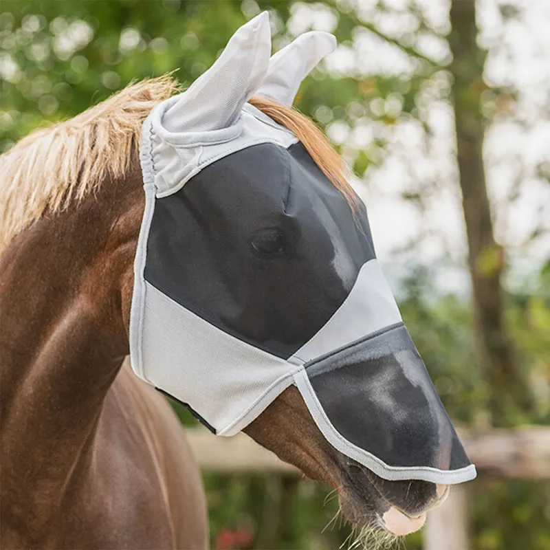 QHP Solaire Fly Mask - Grey