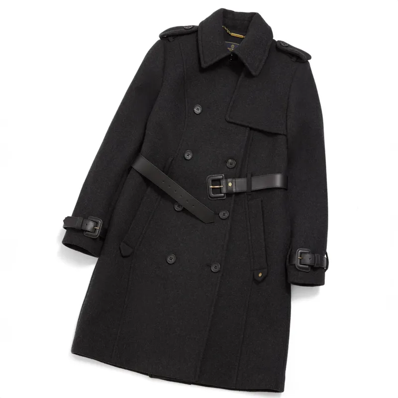 Fairfax and Favor Sophia Wool Trench Coat - Charcoal-1