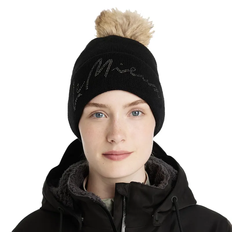 LeMieux Sparkle Beanie Bobble Hat - Black-4