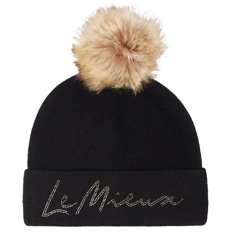 LeMieux Sparkle Beanie Bobble Hat - Black