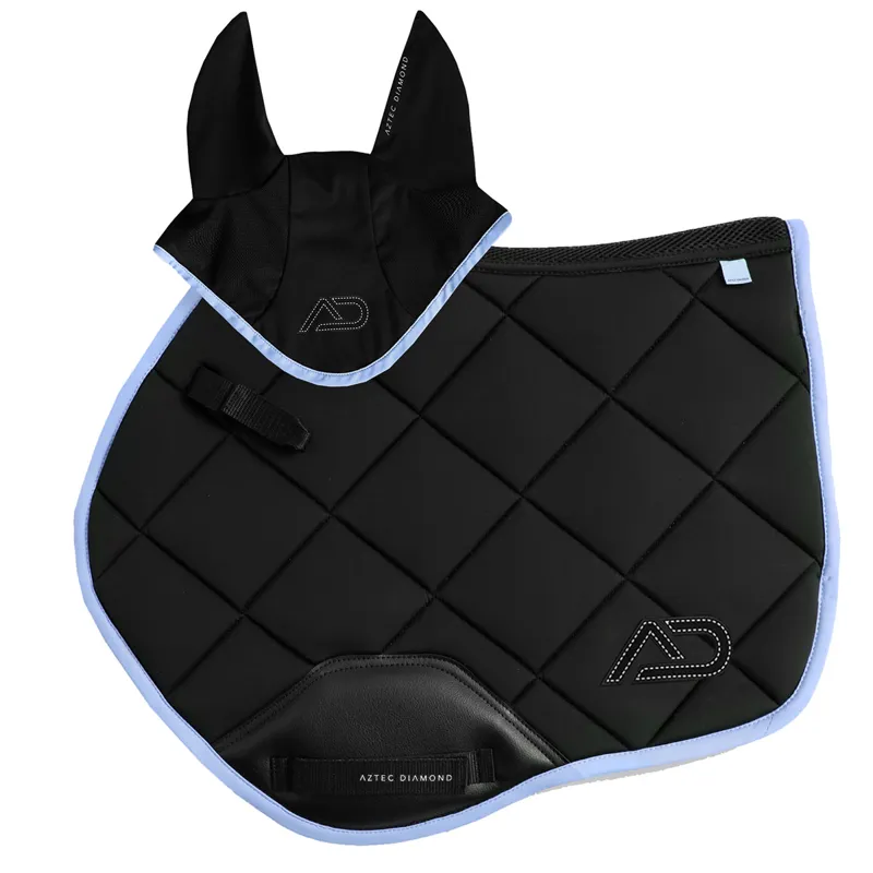 Aztec Diamond YR Cosmic Saddlecloth and Ears Set - Black/Violet
