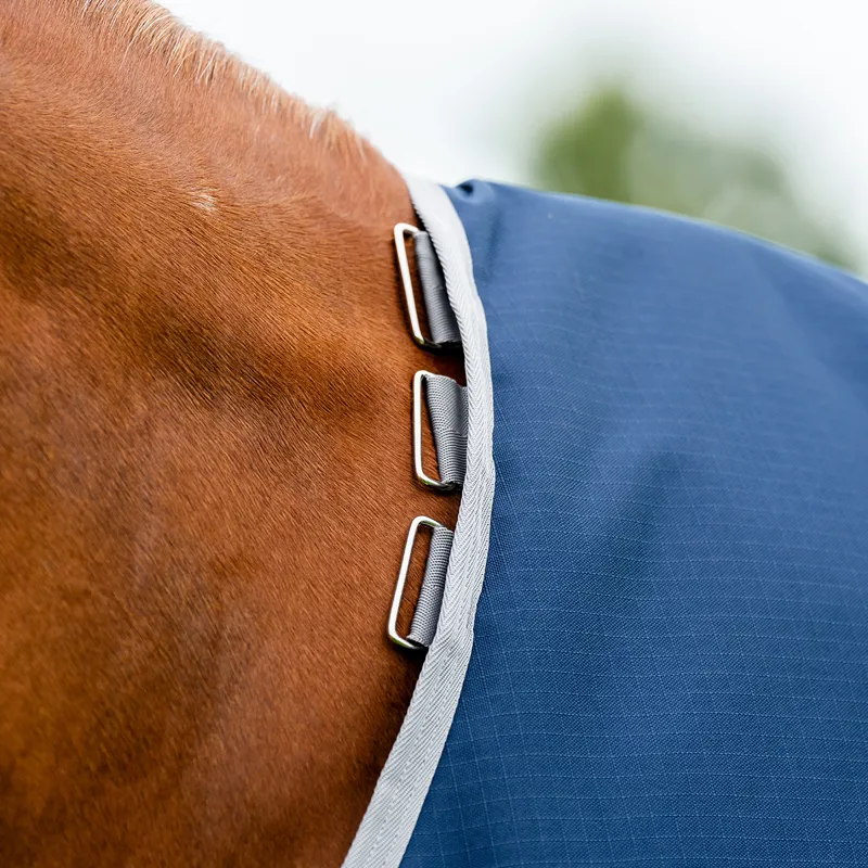 Amigo Ripstop 900D Standard Neck 0g Turnout Rug - Navy/Titanium Grey-1
