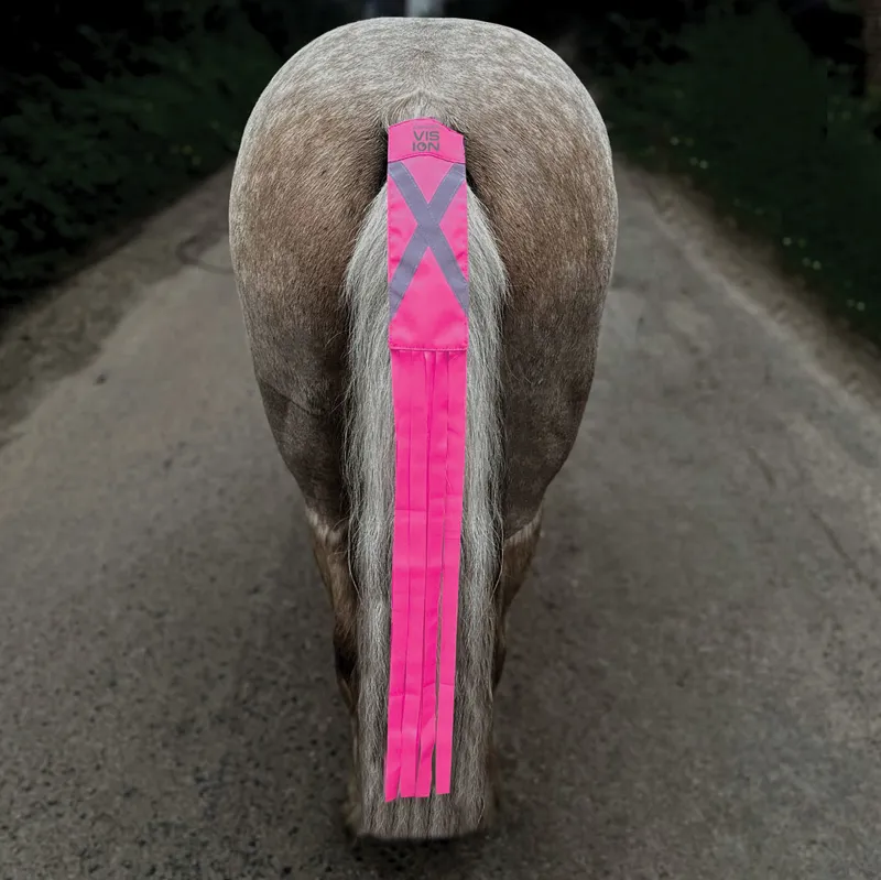 Equetech Vision Hi-Vis Horse Tail Tassels - Pink-1