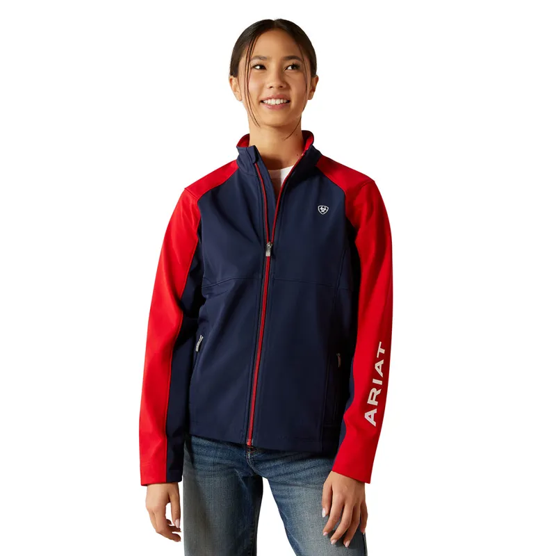 Ariat Team EQ Junior Full Zip Jacket - Navy/Red