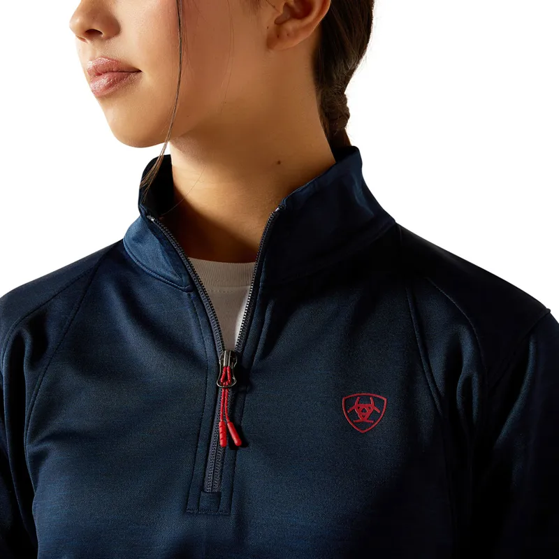 Ariat Team EQ 1/2 Zip Junior Sweatshirt - Navy-4