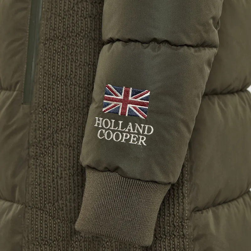Holland Cooper Team Padded Womens Coat - Khaki-6