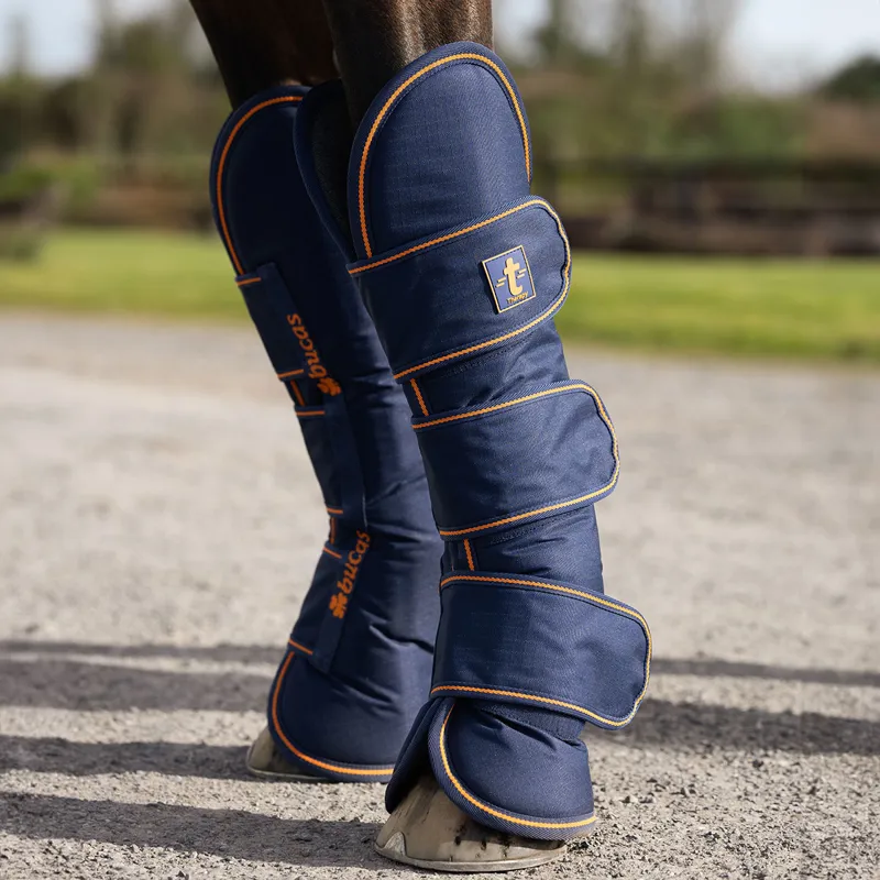 Bucas Therapy Travel Boots - Navy/Orange