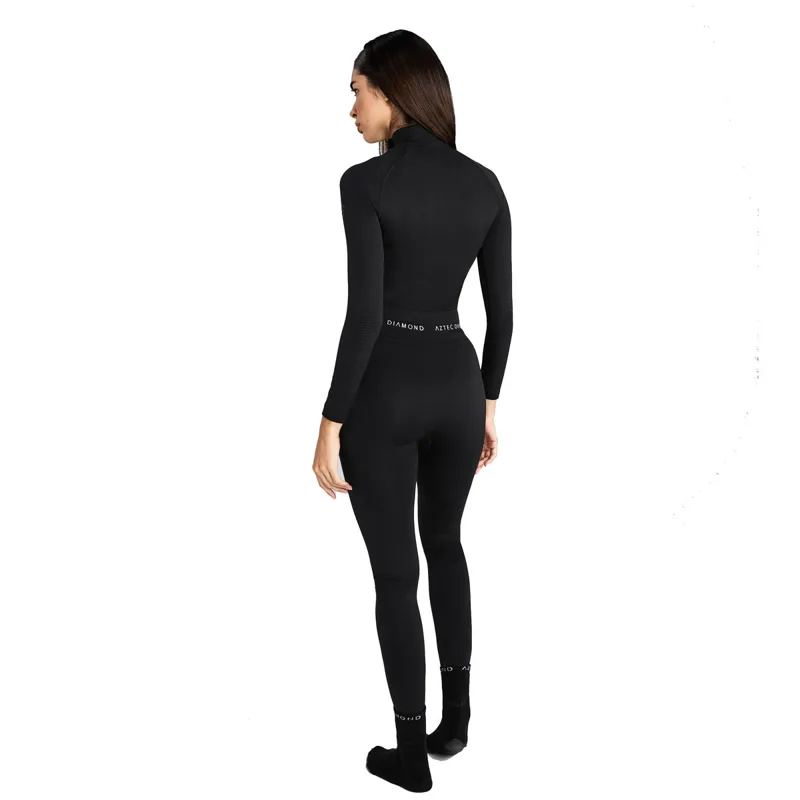 Aztec Diamond Thermal Ladies Under Breeches - Black-4