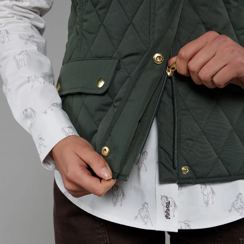 Toggi Storford Ladies Quilted Gilet - Dark Khaki-6