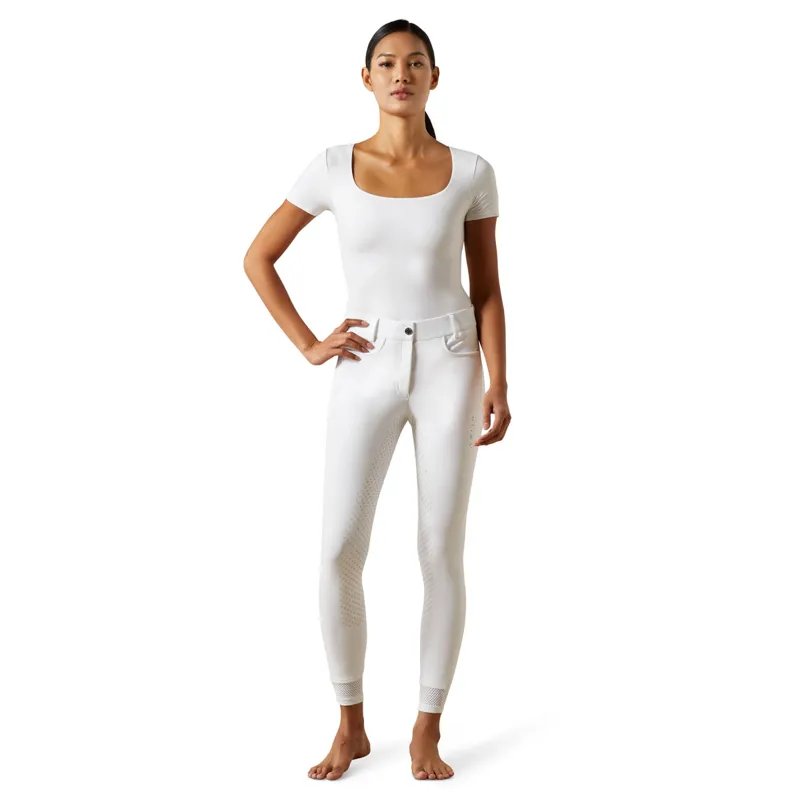 Ariat Tri Factor NT Full Seat High Waist Womens Breeches - White-6