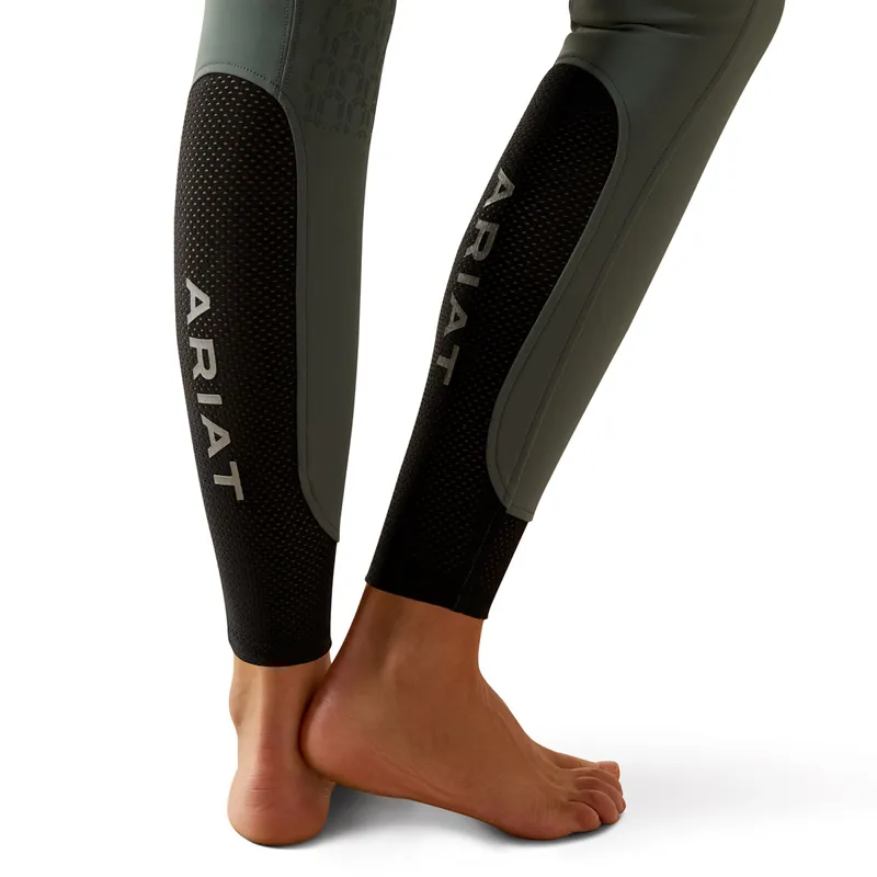 Ariat Tri Factor Vivacity Heat Half Grip Womens Breeches - Steel Sage-7