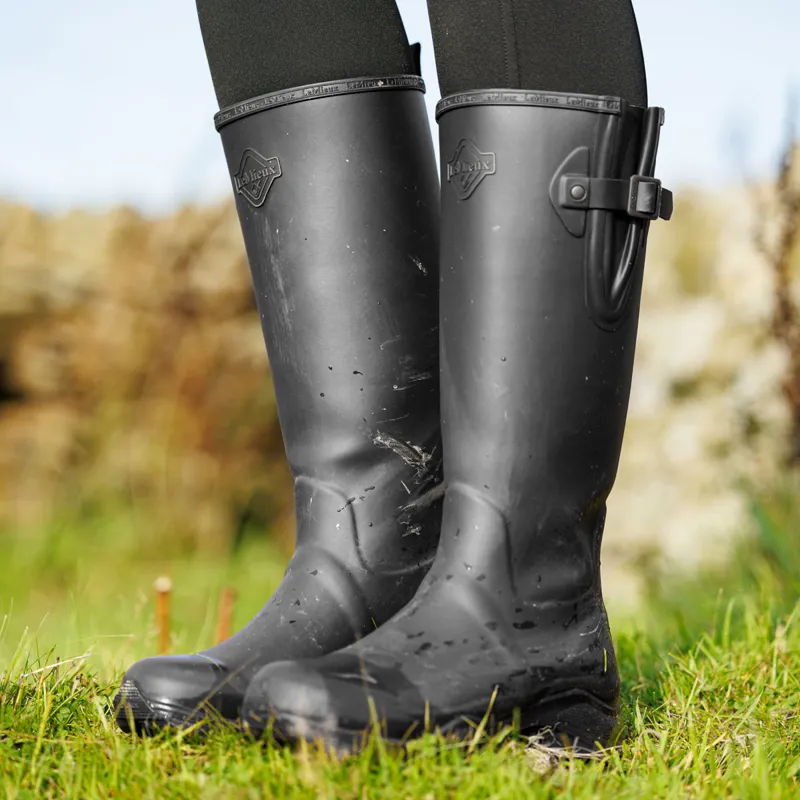 LeMieux Ultra Stride Womens Neoprene Lined Wellies - Black-7