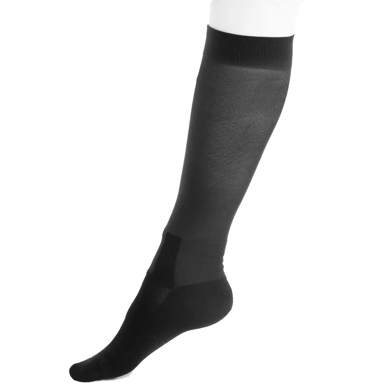 Aztec Diamond Underboot Womens Tall Riding Socks Twin Pack - Black-1