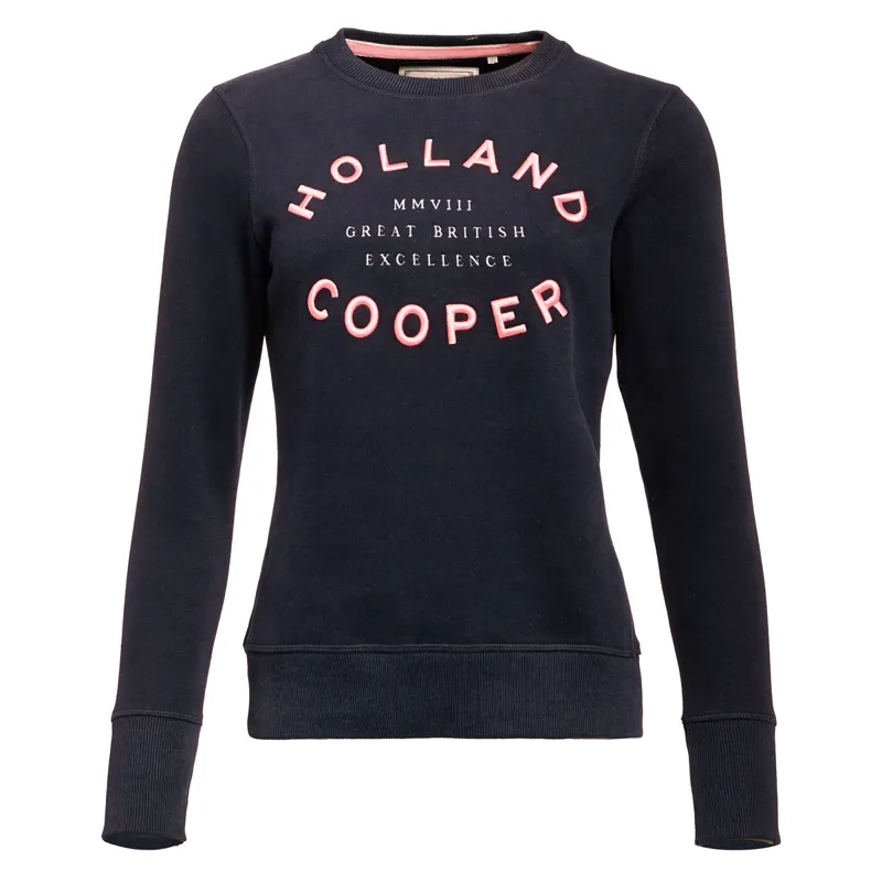 Holland Cooper Varsity Ladies Crew Pullover - Ink Navy-1